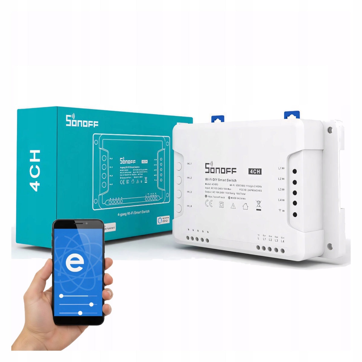 SONOFF 4CHR3 Smart Switch 4-Channel WiFi DIN Rail Application