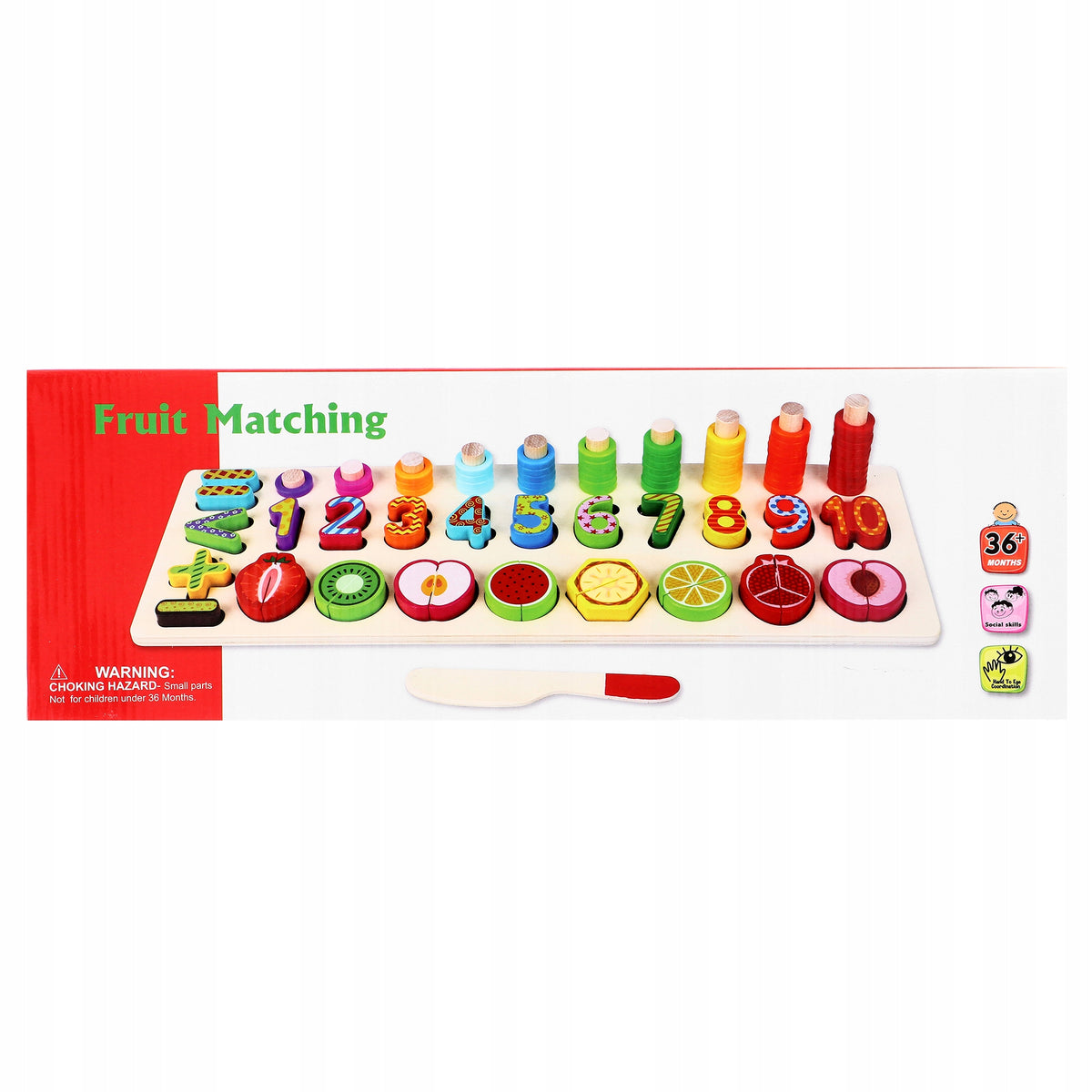 SORTER EDUCATIONAL PUZZLE FOR CHILDREN TOY WOODEN COUNTING SET Brand Drobiazgarnia