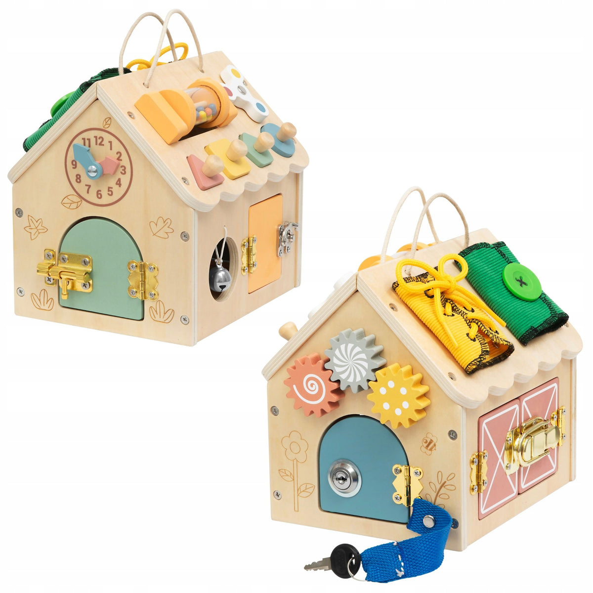 SORTER MONTESSORI MANIPULATIVE WOODEN HOUSE EDUCATIONAL TOOKY TOY Minimum kid's age 3