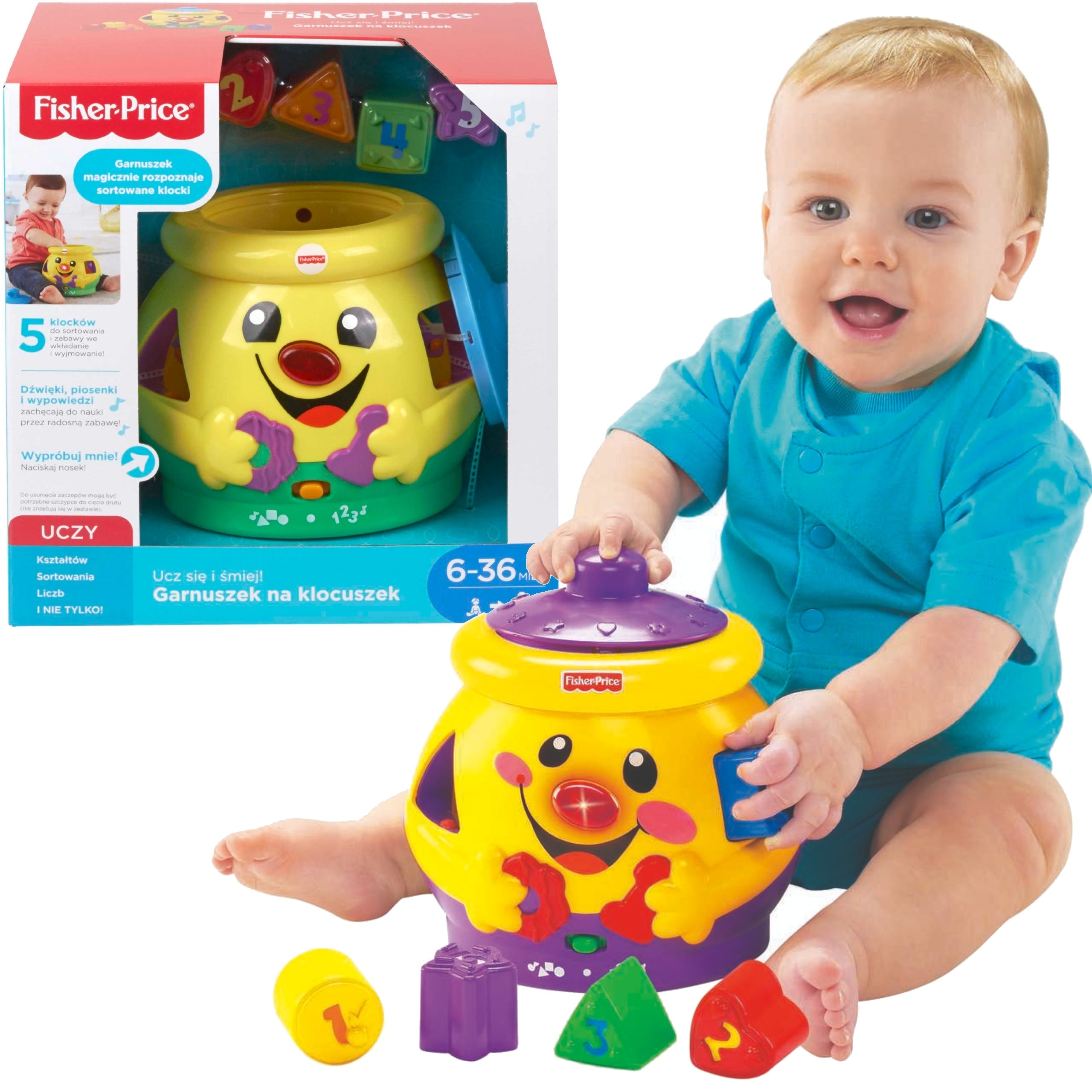 SORTER POT FOR BABY EDUCATIONAL FISHER PRICE SOUND