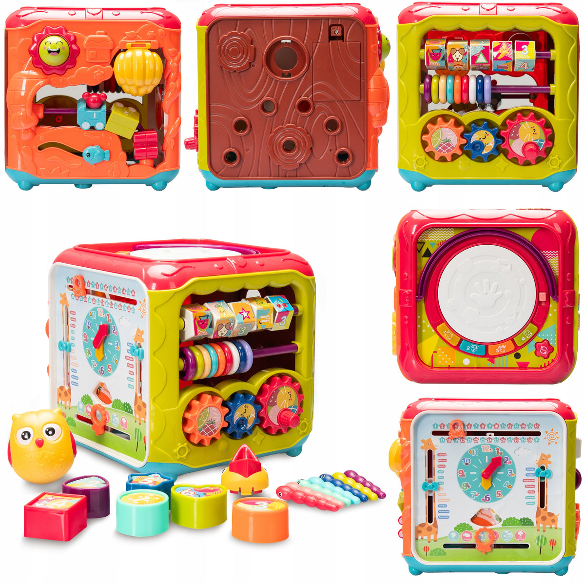 SORTER PUZZLE CUBE EDUCATIONAL SENSORY BLOCKS INTERACTIVE TOY Packaging status original