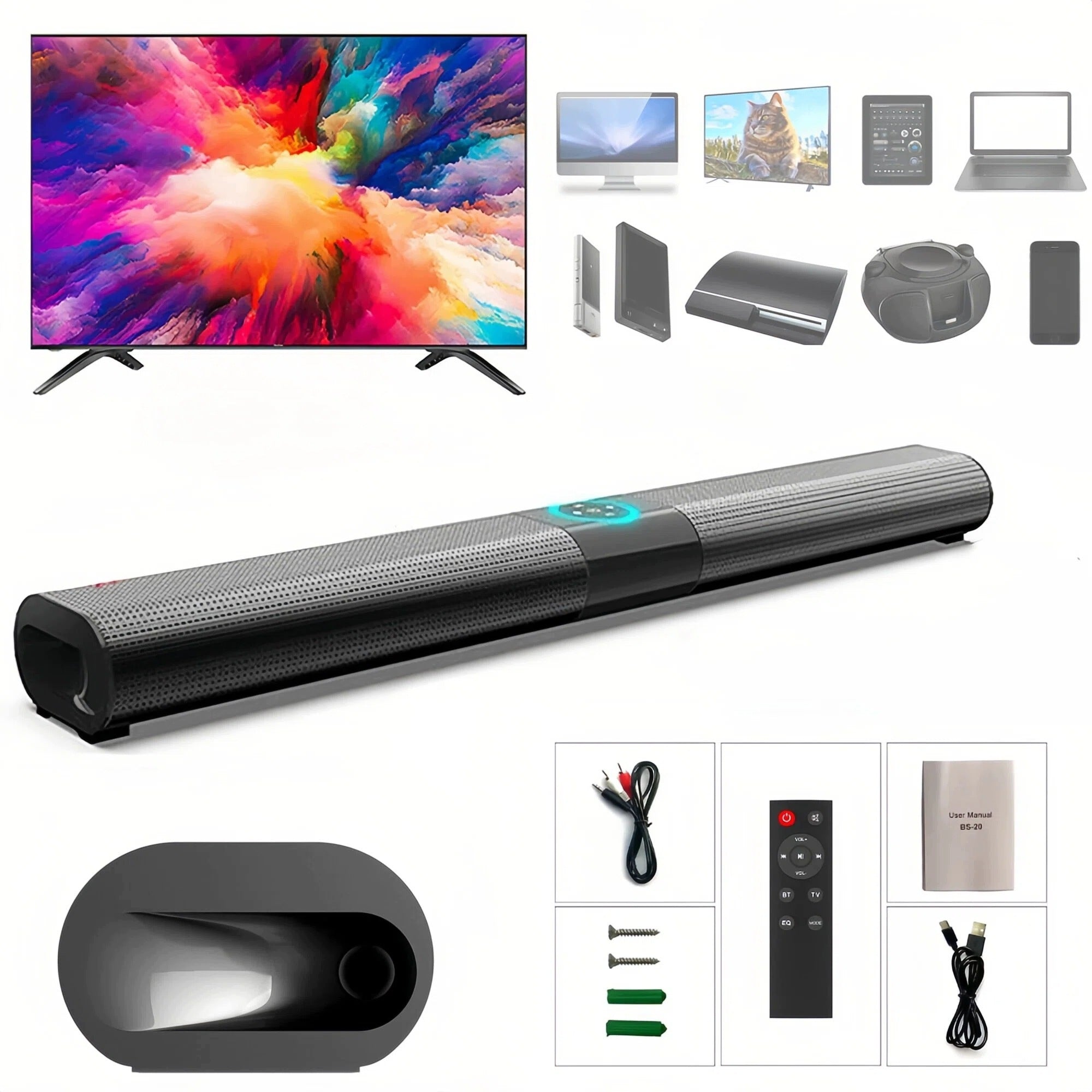 SOUNDBAR BLUETOOTH SPEAKER 5.0 USB HDMI TV TWS SOUNDBAR subwoofer