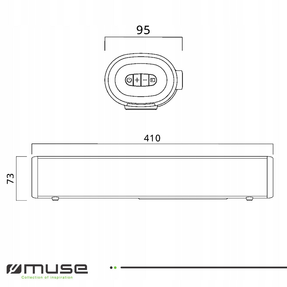 SOUNDBAR MUSE HDMI BLUETOOTH AUX USB BLACK 80W Packaging status original