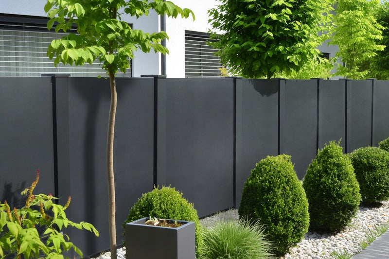 SOUNDPROOFED Fence Spans Discretion STEEL ZINC 200 x 120cm. ANTHRACITE