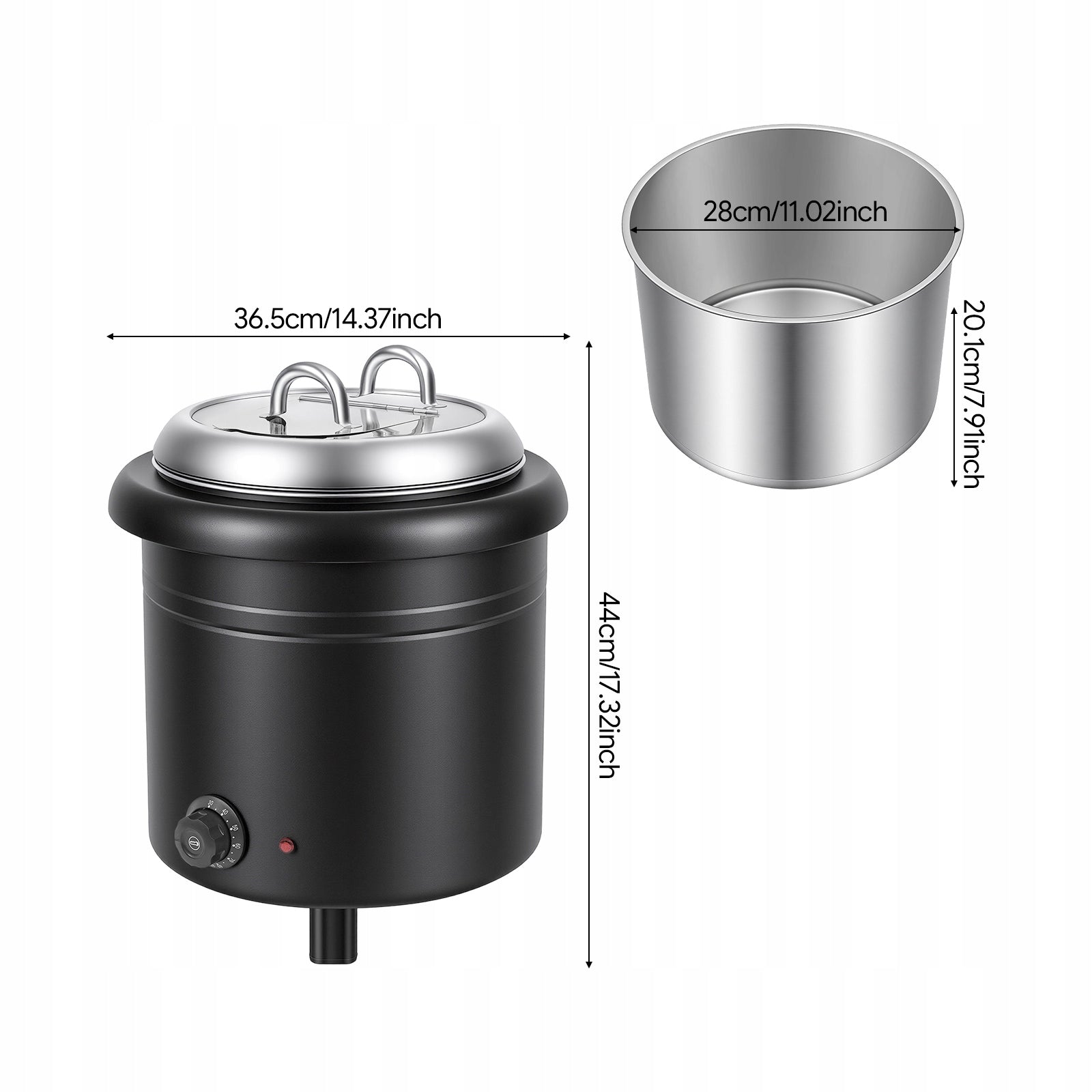 SOUP WARMER 13 QUART, 400W, TEMPERATURE RANGE 30-85°C Model 1