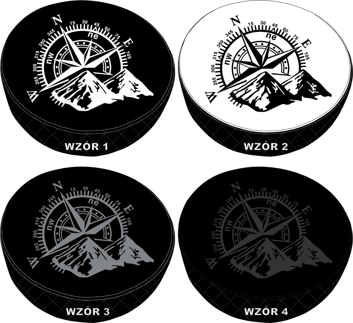 SPARE TIRE COVER NSWE TOP COVER QUILTED 12 PATTERNS COMPASS Manufacturer no brand