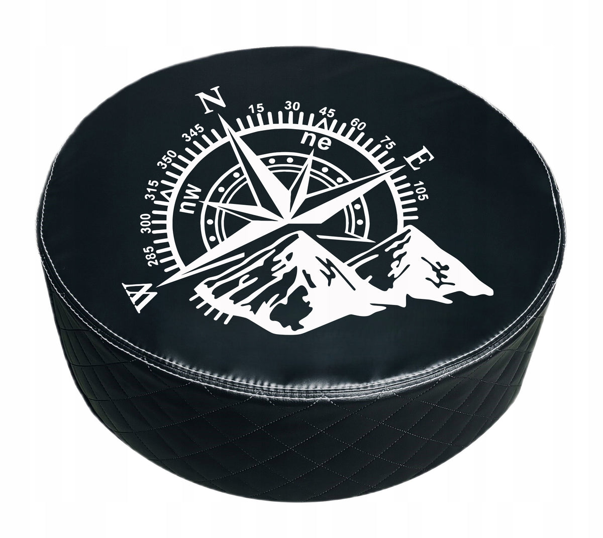 SPARE TIRE COVER NSWE TOP COVER QUILTED 12 PATTERNS COMPASS