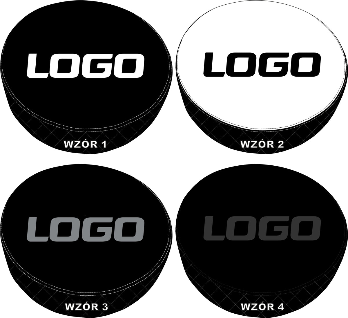 SPARE TIRE COVER YOUR OWN LOGO OFF-ROAD VEHICLE QUILTED 12 PATTERNS Manufacturer's catalog number 222adsq