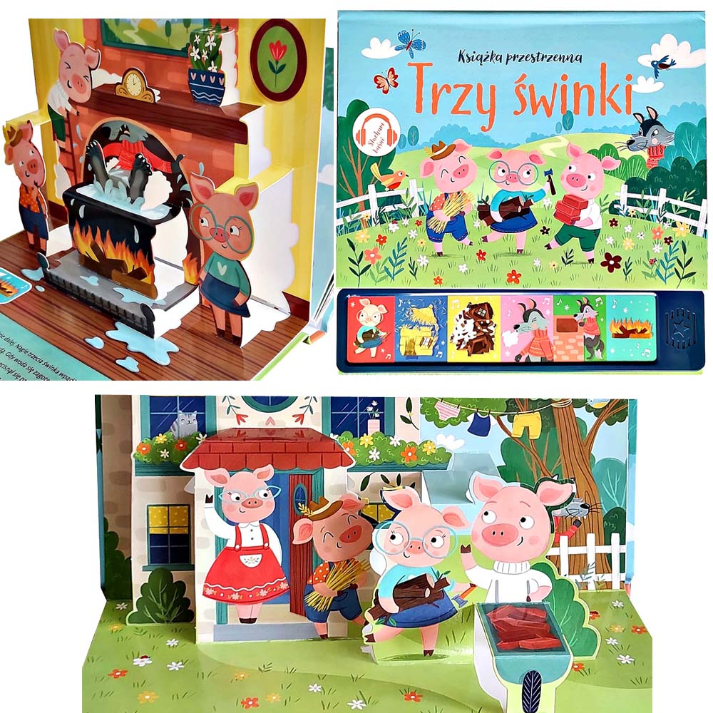 SPATIAL BOOK EDUCATIONAL SOUND FAIRY TALE TO LISTEN TO THREE PIGS