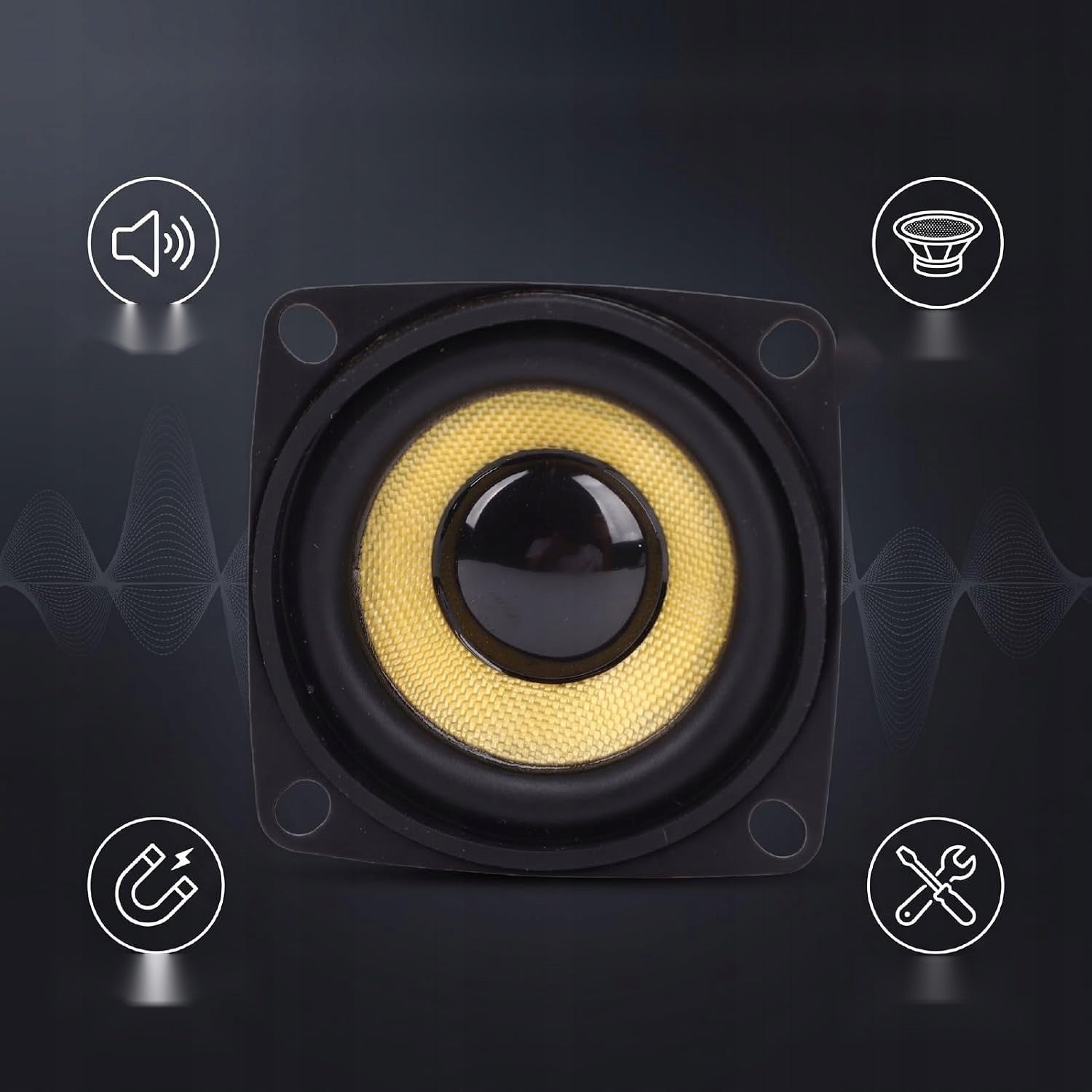 SPEAKER 2 INCH 5W 4 OHM WATERPROOF STEREO CAR UNIVERSAL HOME Manufacturer code 5908140351349