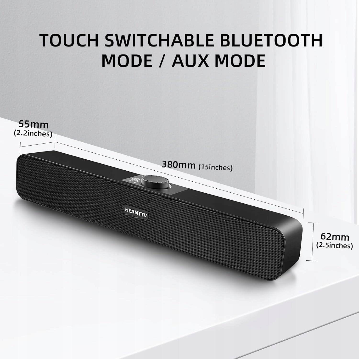 SPEAKER FOR COMPUTER Bluetooth 5.3 USB BLACK HEANTTV Y-10 Manufacturer code Y-10