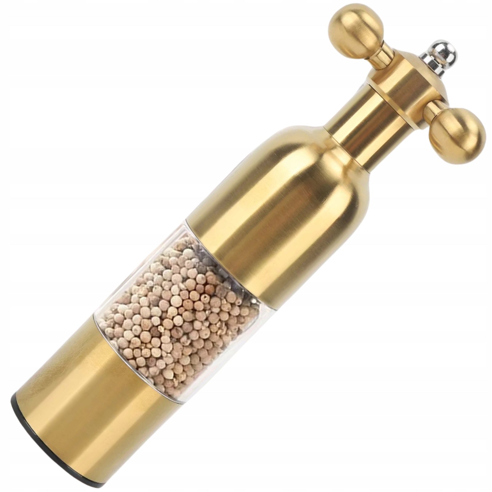 SPICE PEPPER SALT GRINDER GOLD HAND STEEL PREMIUM UNIQUE DESIGN Packaging status original