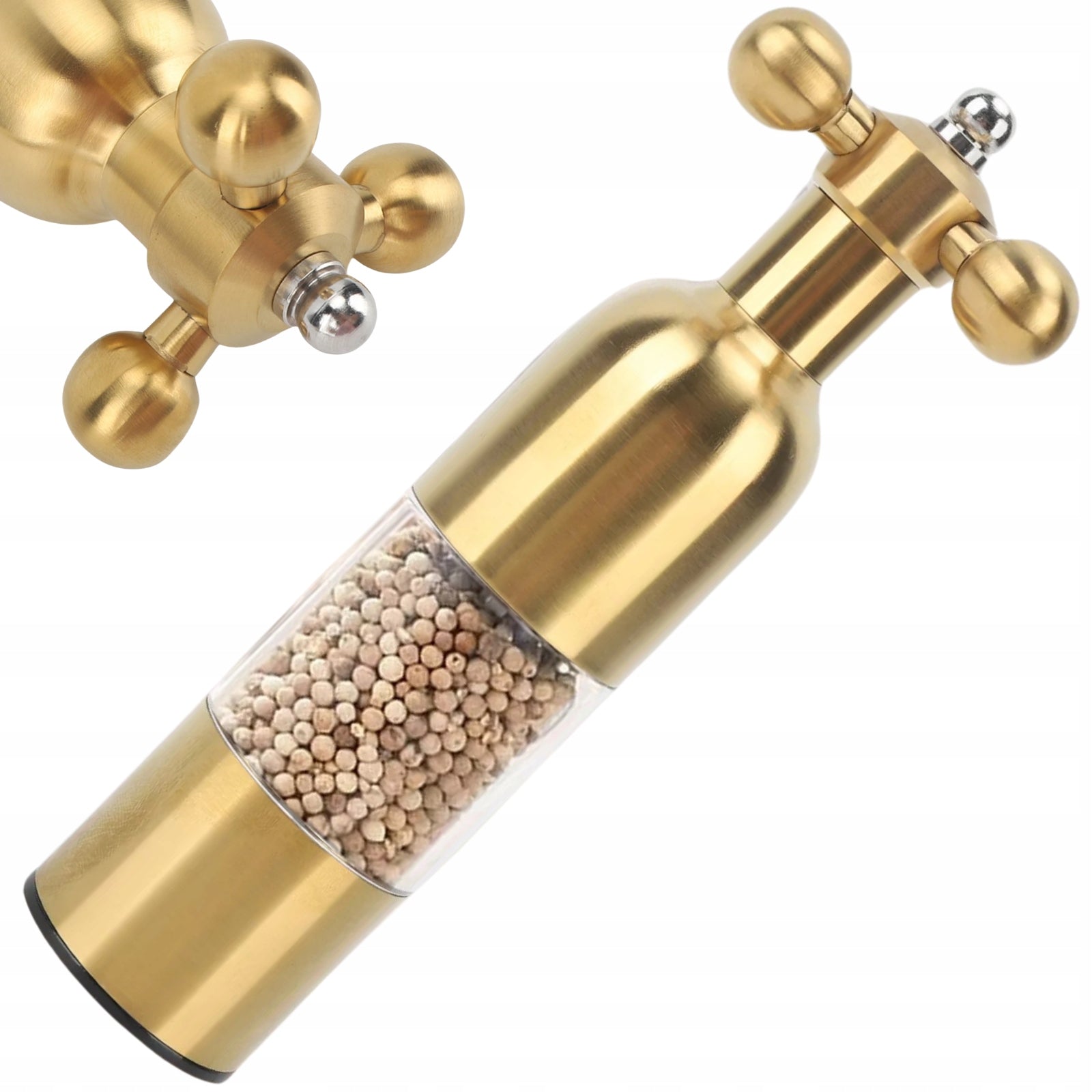 SPICE PEPPER SALT GRINDER GOLD HAND STEEL PREMIUM UNIQUE DESIGN