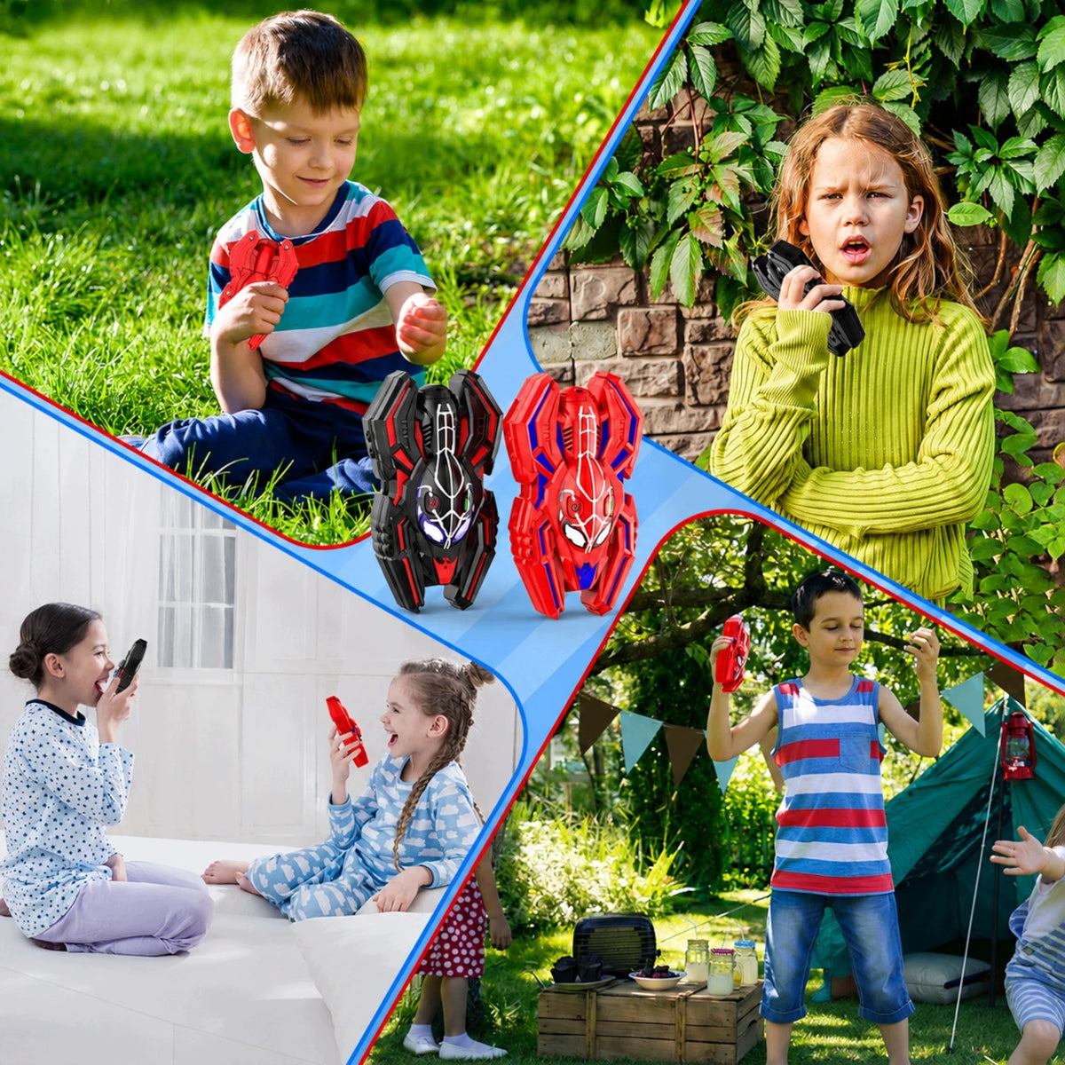 SPIDER WALKIE TALKIE WALKIE-TALKIE FOR CHILDREN SET OF 2x TOYS LED GIFT Packaging status original