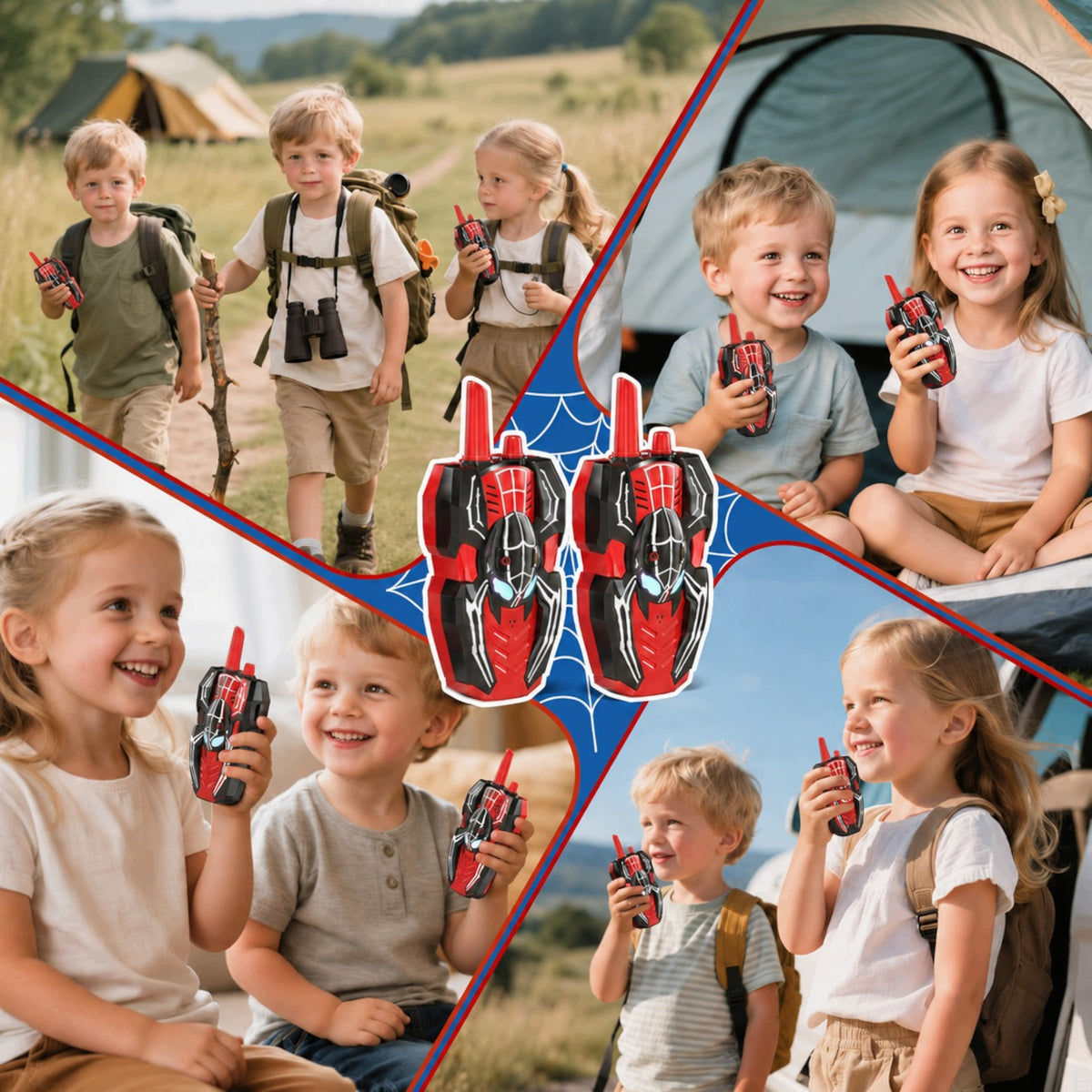 SPIDER WALKIE TALKIE WALKIE-TALKIE FOR KIDS SET OF 2PCS TOYS GIFT Packaging status original