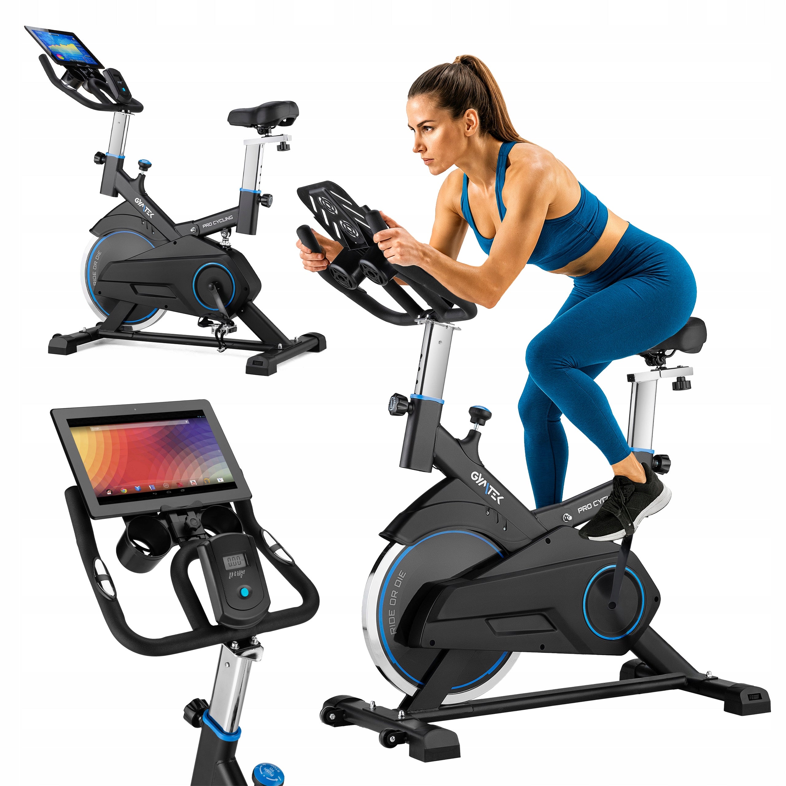 SPINNING EXERCISE BIKE STATIONARY BIKE UP TO 140 KG XS1000 GYMTEK