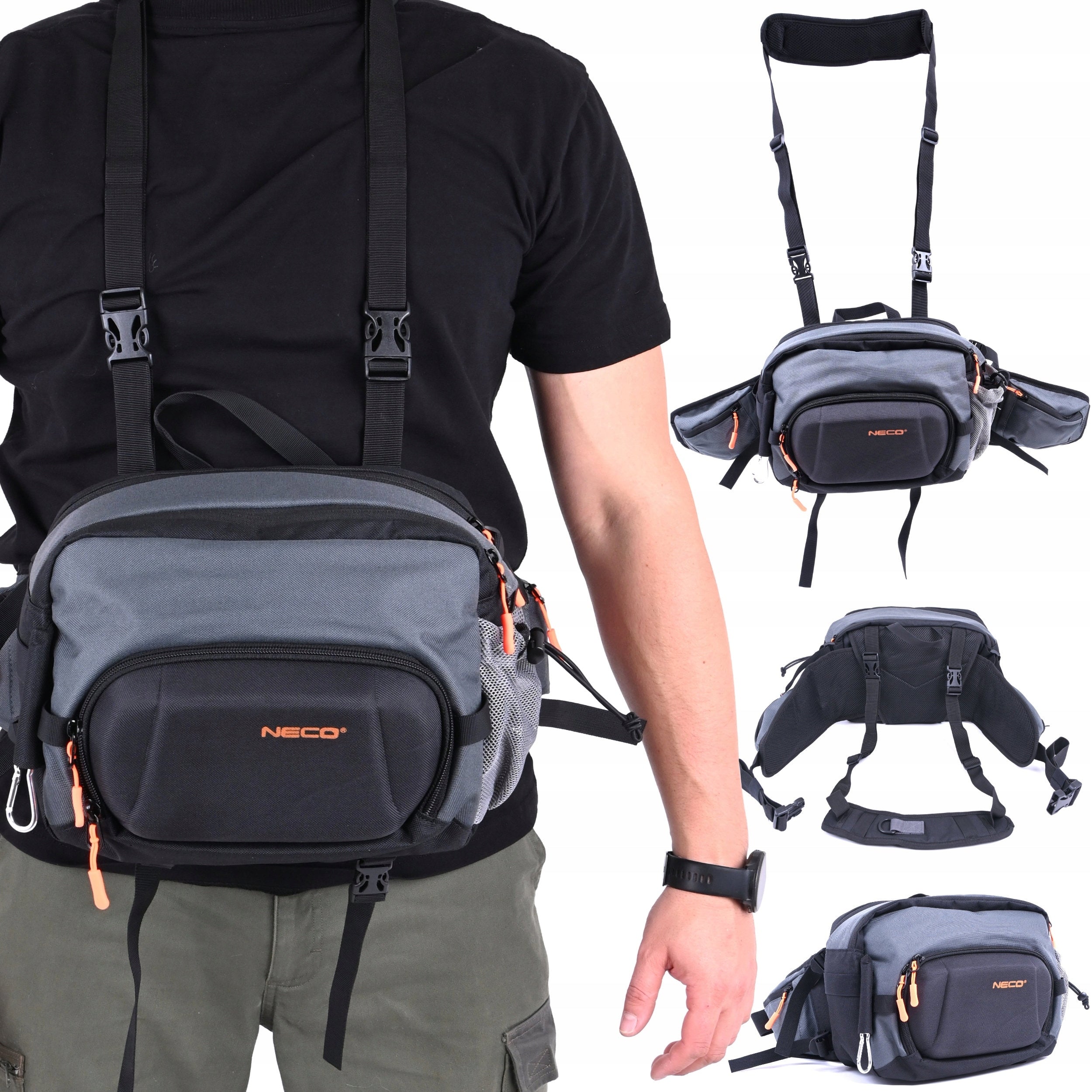 SPINNING FISHING BAG DURABLE ROOMY 28×22×12 cm 7,5l GIFT Packaging status original