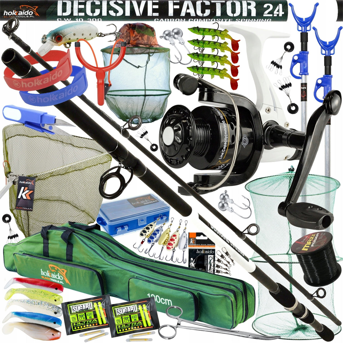 SPINNING FISHING SET 2,4M MEGA SET ALL HOKKAIDO