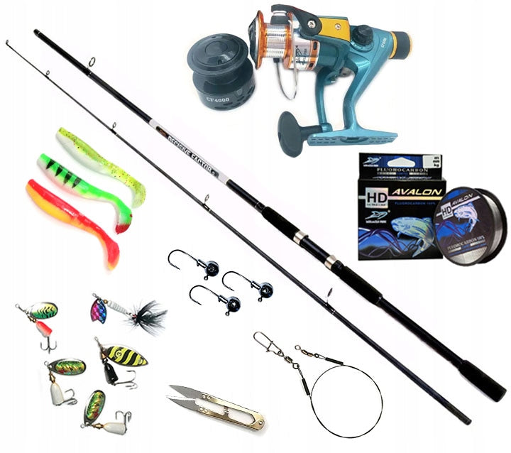 SPINNING FISHING SET DECISIVE REEL PIKE ZANDER FOR GIFT