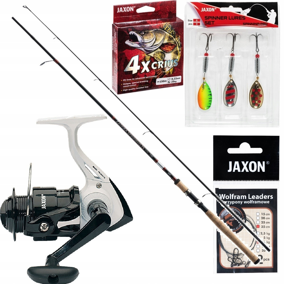 SPINNING ON PIKE JAXON TENESA TX 270 CM ROD + REEL + BRAID