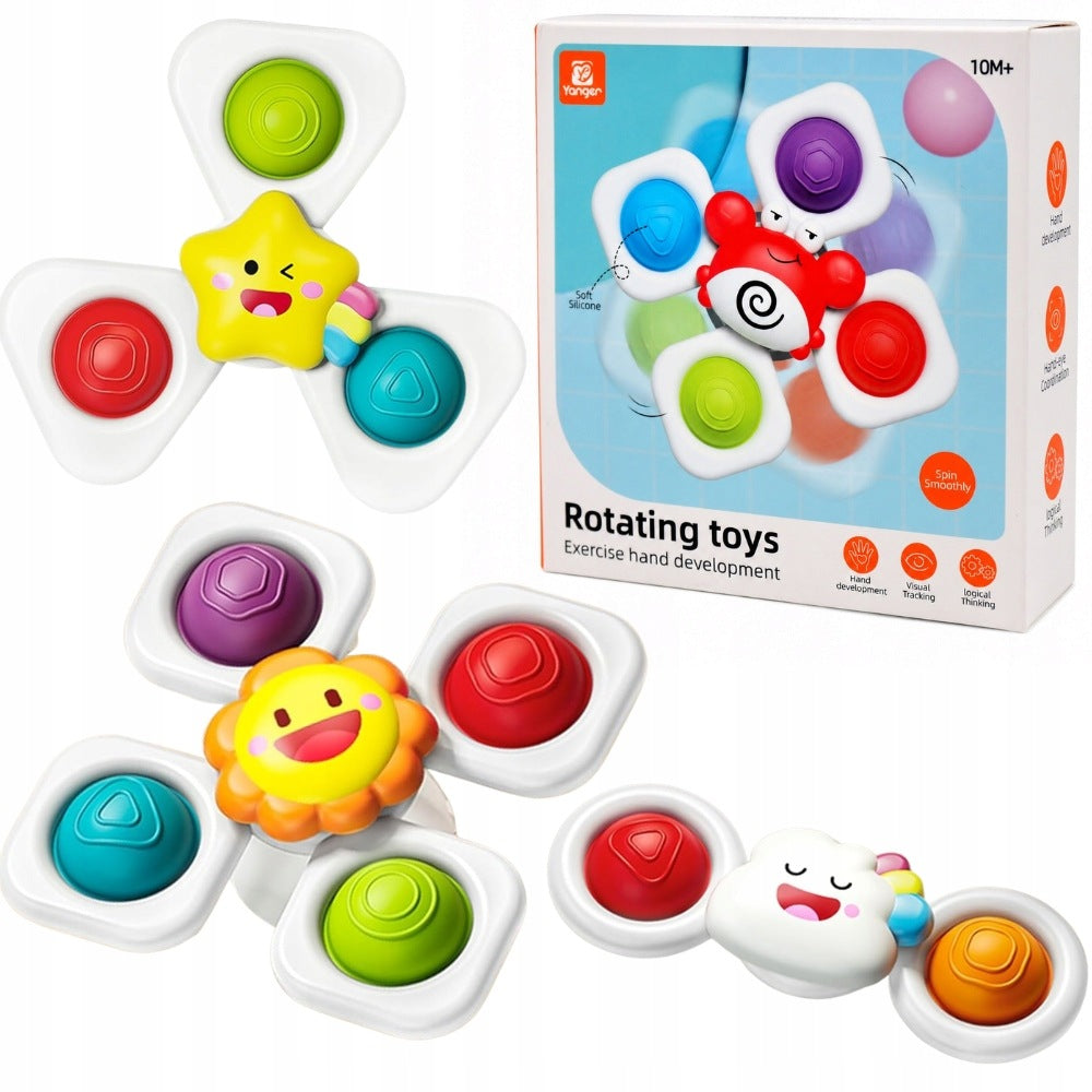 SPINNING SENSORY TOYS FOR TODDLER SPACE SUCTION CUPS SPINERS