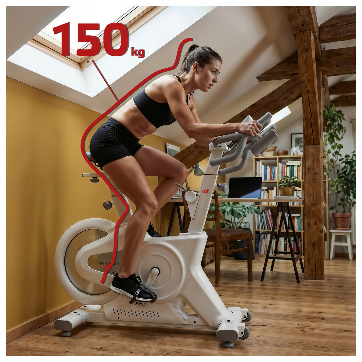 SPINNING STATIONARY BIKE WINGMAN SFX22 PRO | MAGNETIC | WHEEL 22KG Manufacturer code SFX22 Pro White Spinningowy