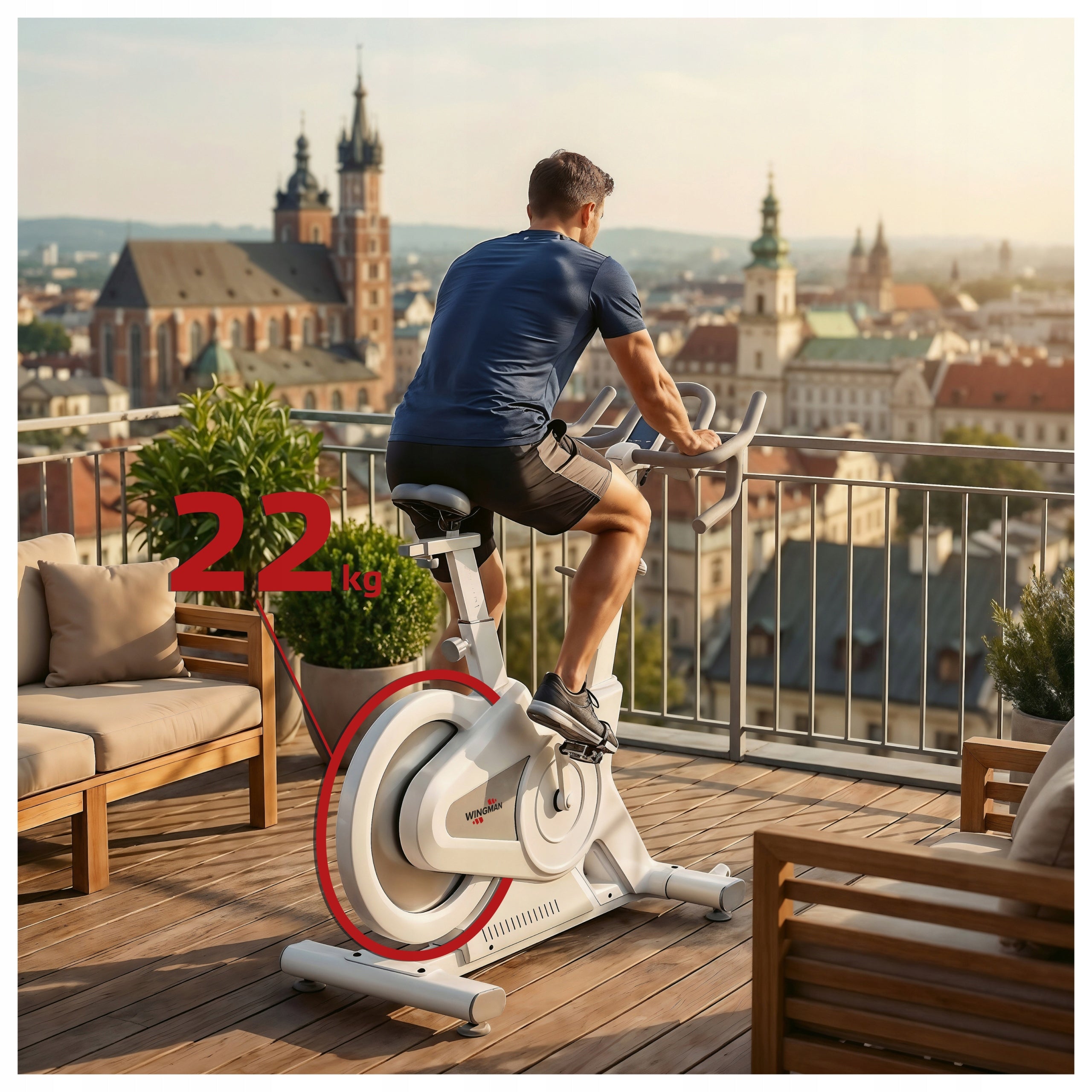 SPINNING STATIONARY BIKE WINGMAN SFX22 PRO | MAGNETIC | WHEEL 22KG Packaging status original