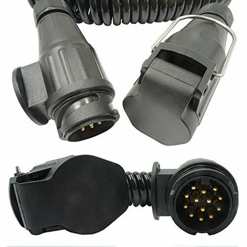 SPIRAL CABLE 13 PIN 3m TRAILER EXTENSION CABLE TRAILER PLUG Kind 13 PIN