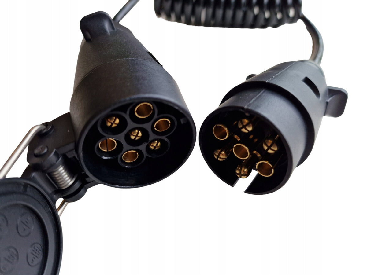 SPIRAL ELECTRICAL CABLE FOR TRAILERS PLUG AND SOCKET 7 PIN 1.5M cable Manufacturer's catalog number E1223-A