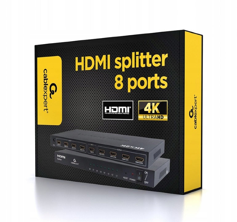 SPLITTER FULL HD 4K 30HZ 8x HDMI Digital Amplifier 340MHz