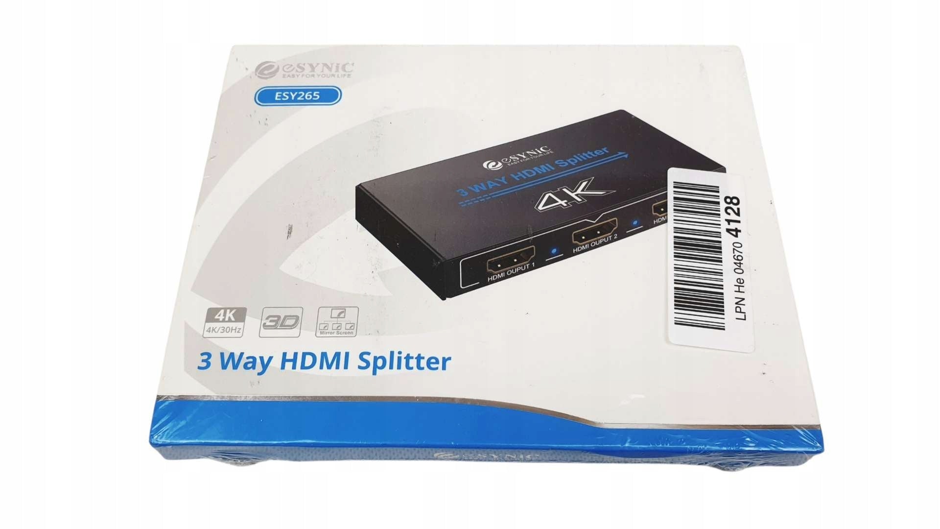 SPLITTER HDMI 3 OUTPUTS ESYNIC SPLITTER Model ESY265
