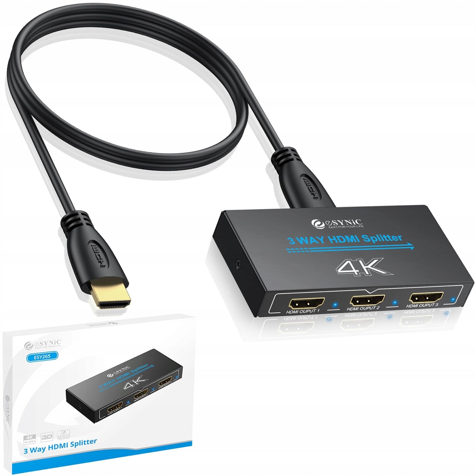 SPLITTER HDMI 3 OUTPUTS ESYNIC SPLITTER