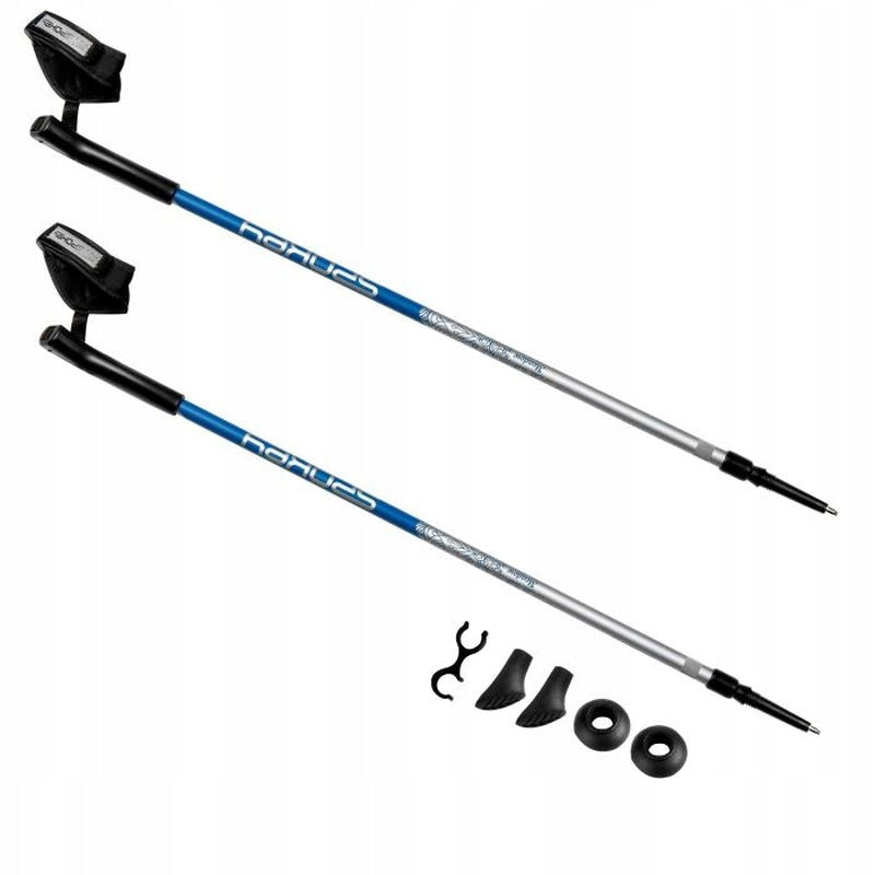 SPOKEY MEADOW SILVER/BLUE Nordic walking poles 105-135 cm Color gray