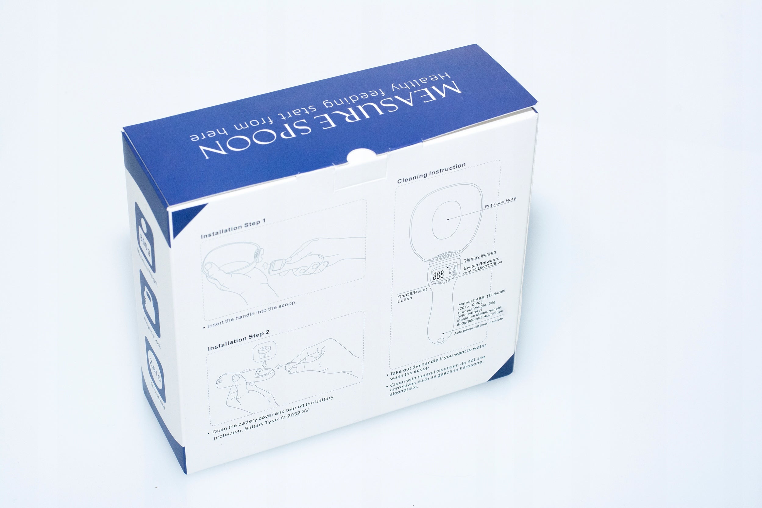 SPOON WEIGHT WITH MEASURING CUP FOR FOOD 800g FOR DOG CAT Capacity 0.8 l