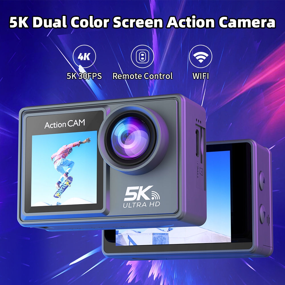 SPORTS CAMERA DOUBLE-SIDED SCREEN 30M WATERPROOF+PILOT 5K/4K UHD Manufacturer code 149202416.59