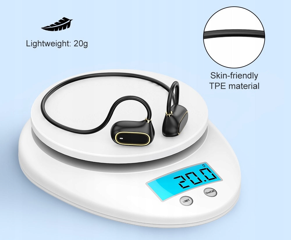 SPORTS WIRELESS HEADPHONES NEW BEE H1 BEHIND-THE-EAR BLUETOOTH OPEN AIR IPX5 Brand New Bee