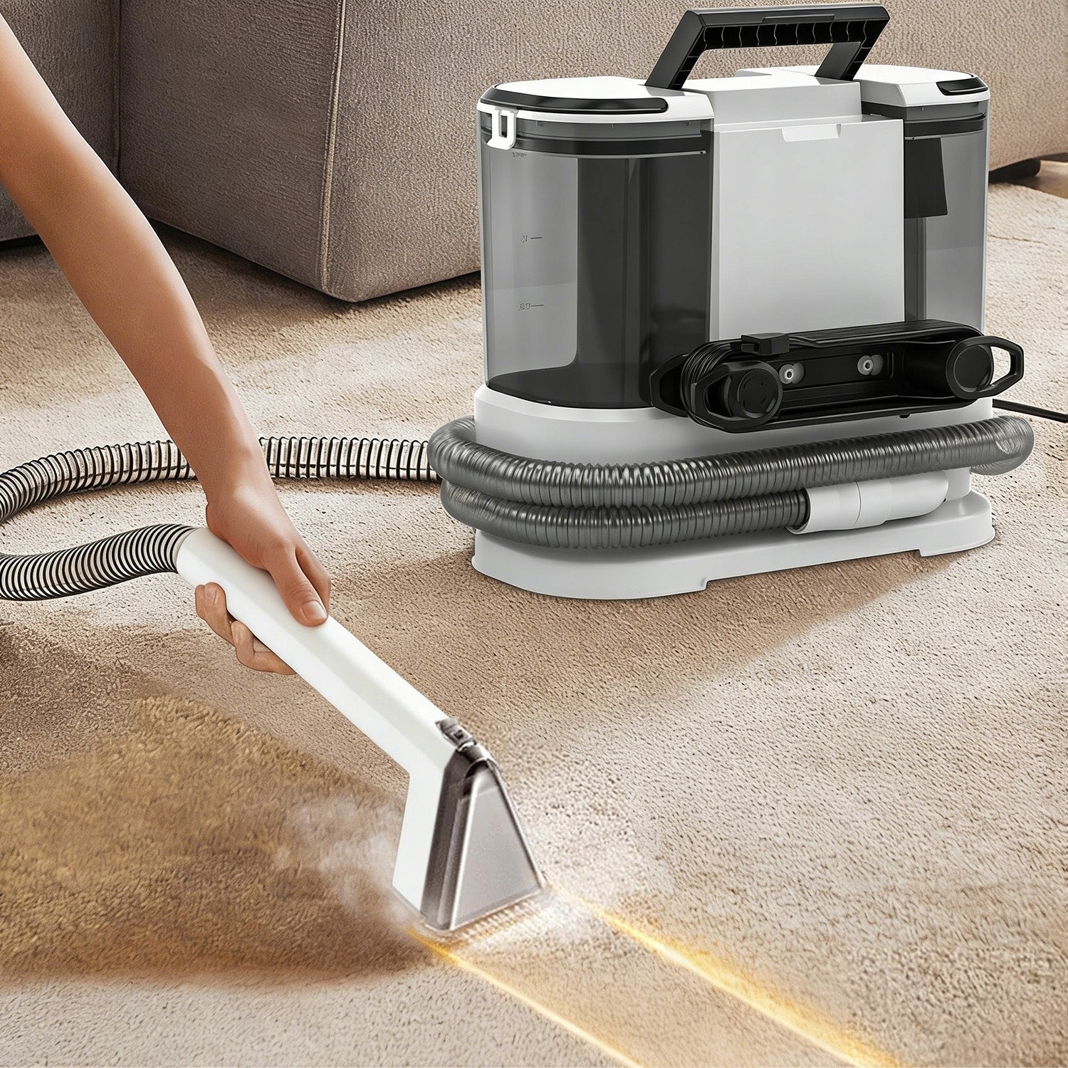 SPOTCLEANER 450W WASHING VACUUM CLEANER FOR CARPET, SEAT AND SOFA MATTRESS Dominant color white