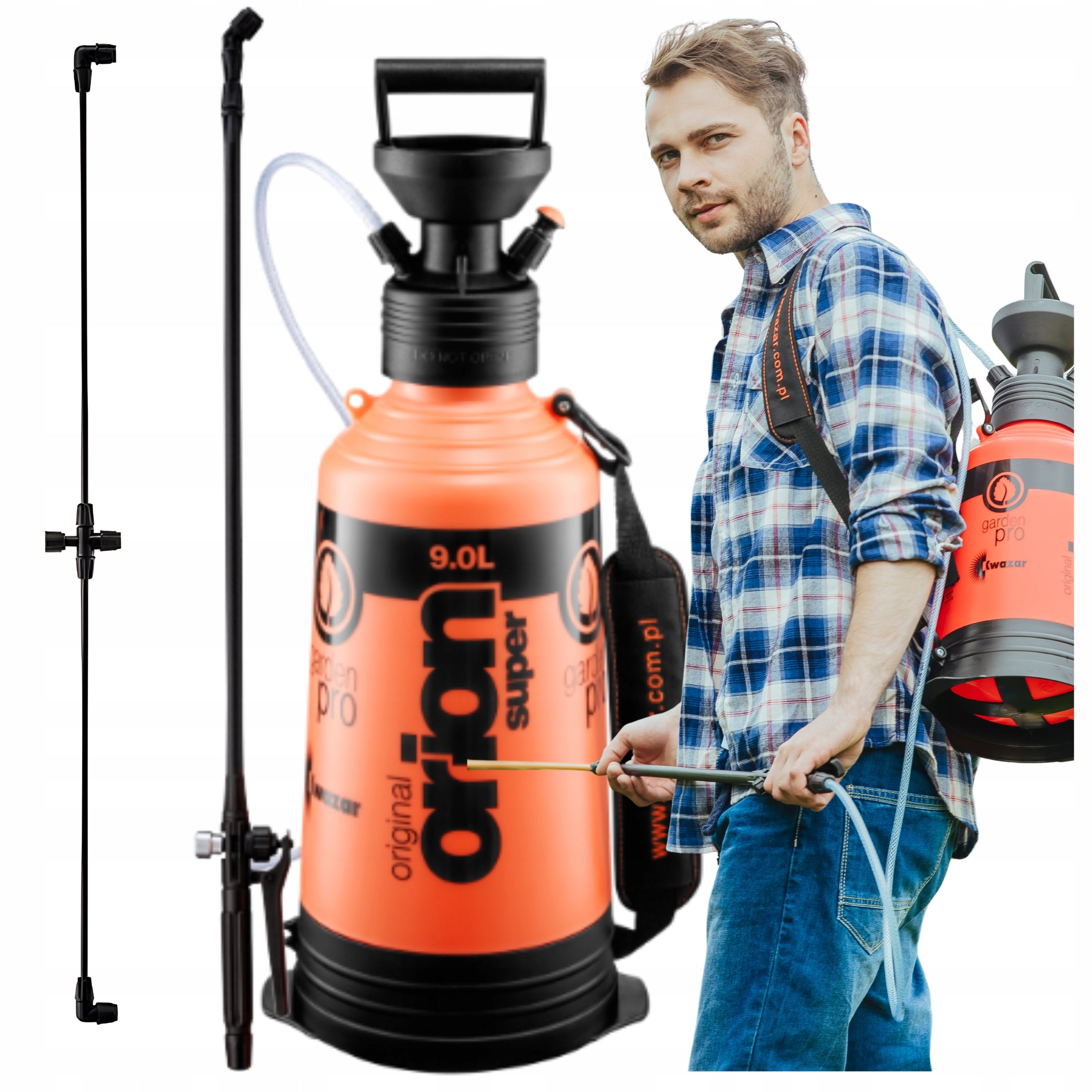 SPRAYER KWAZAR 9L Pressure Orion Manual Garden Connection 3 Nozzle