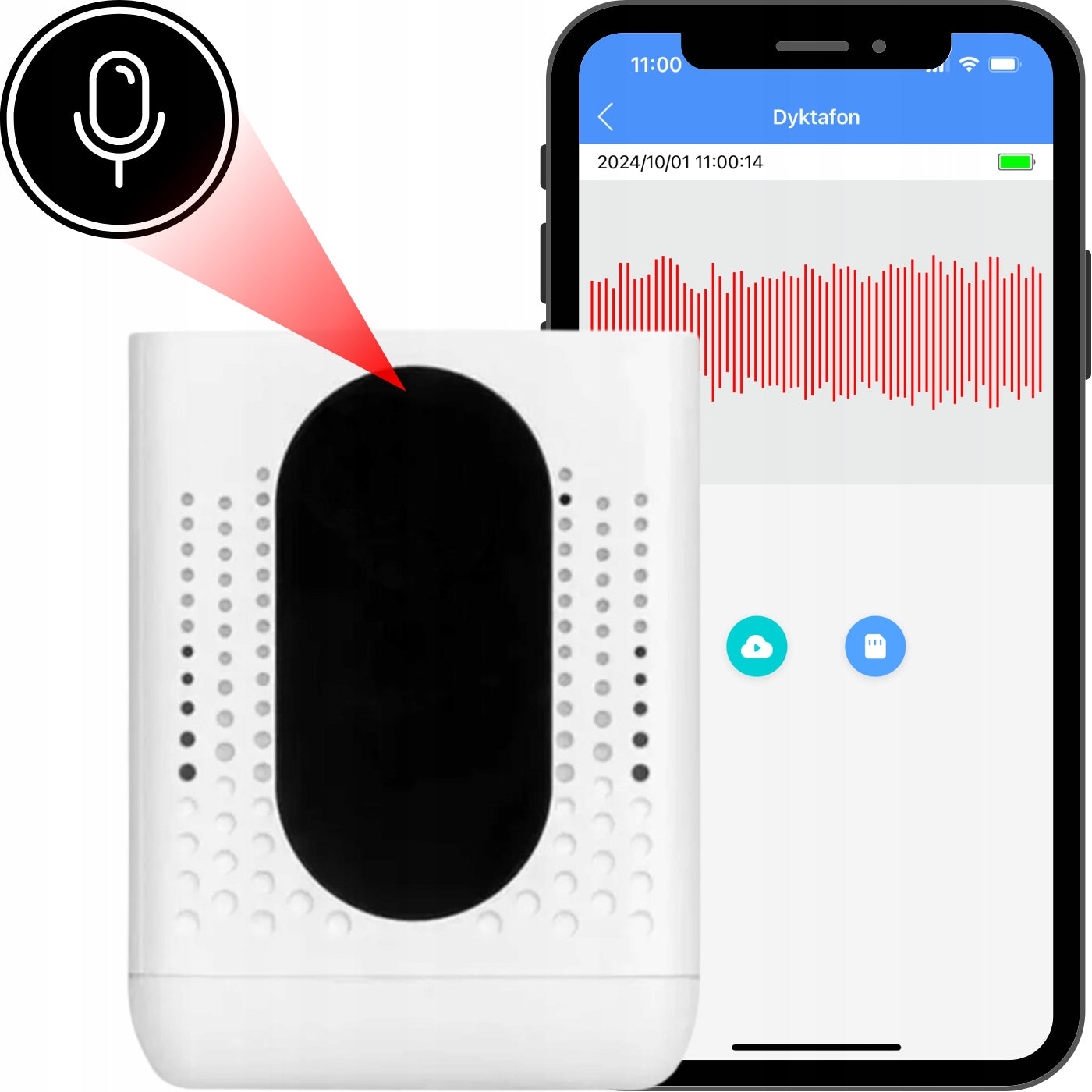 SPY RECORDER WIFI EAVESDROPPING APP REMOTE EAVESDROPPING MINI SMALL