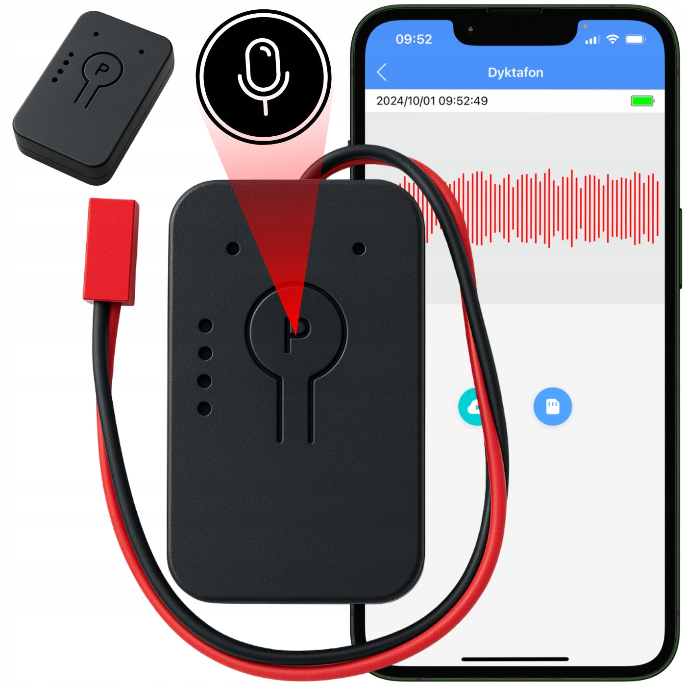 SPY RECORDER WIFI EAVESDROPPING SMALL MAGNET REMOTE EAVESDROPPING APP