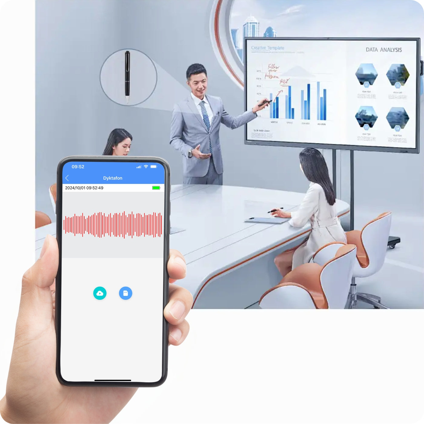 SPY RECORDER WIFI PEN EAVESDROPPING SMALL APP REMOTE EAVESDROPPING Brand Spreest