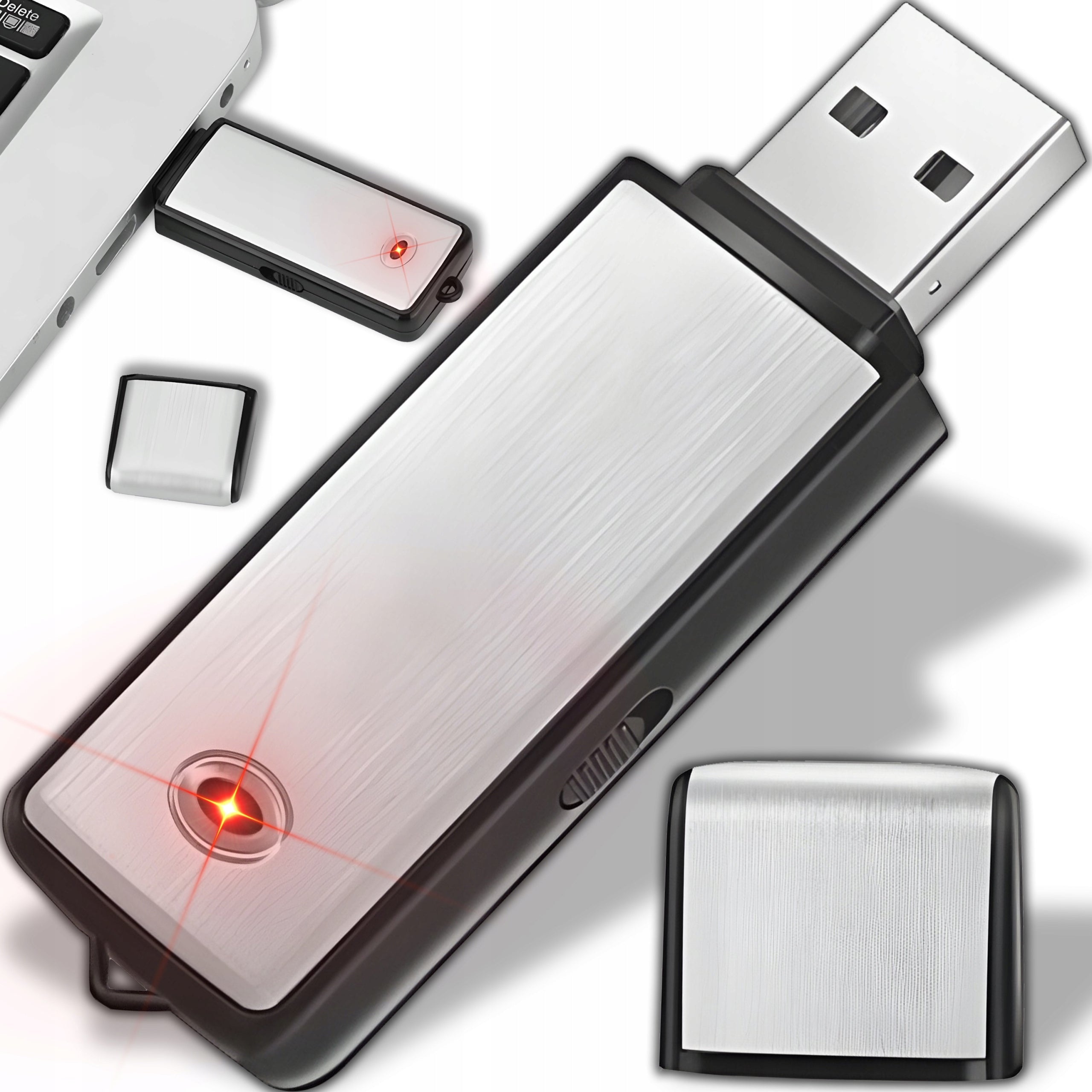 SPY VOICE RECORDER MINI EAVESDROPPING FLASH DRIVE VOICE RECORDER USB 8gb 16h