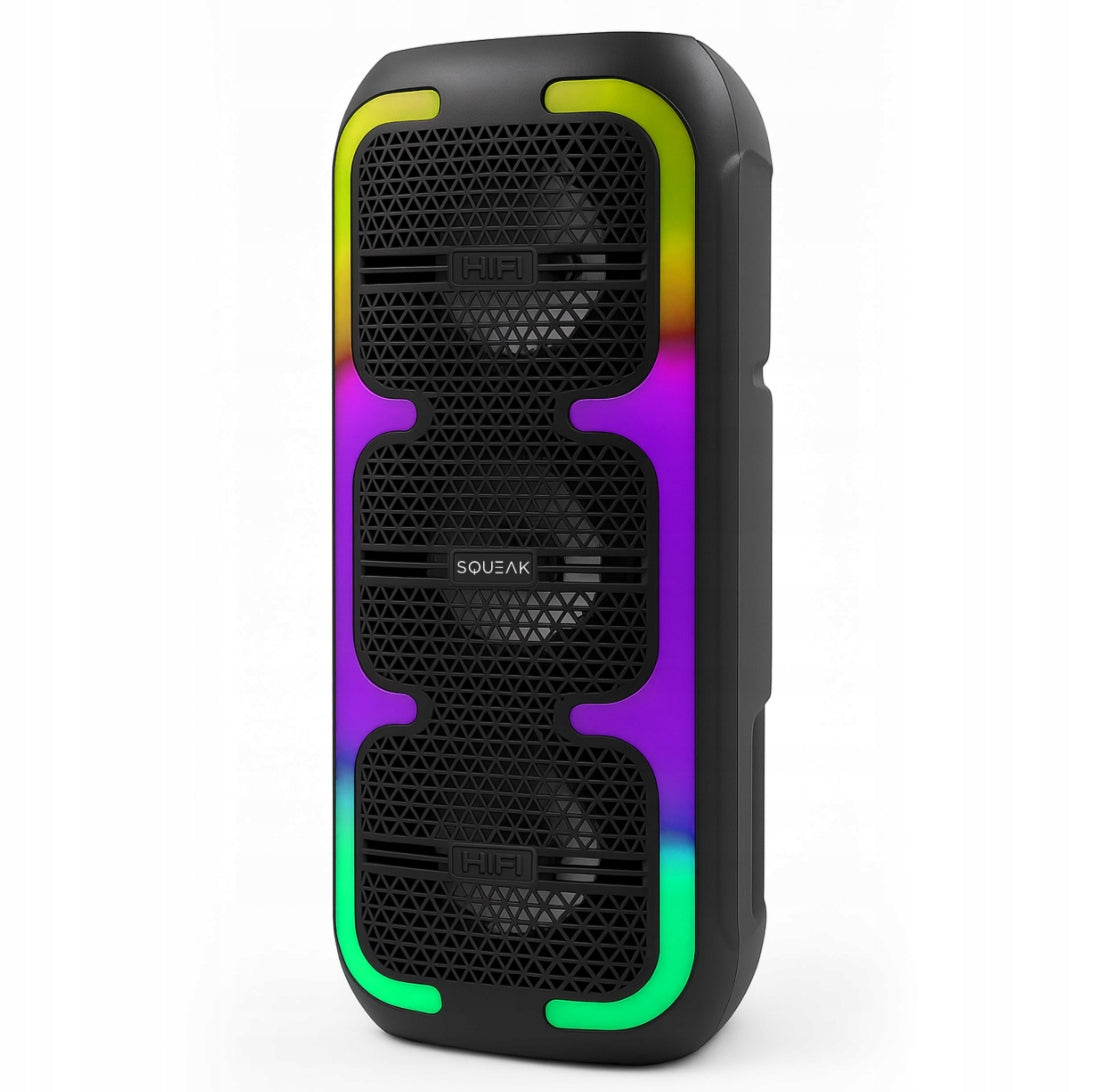 SQUEAK BeatOne Bluetooth Speaker 45W RGB TWS Karaoke USB AUX FM Power Audio Packaging status original