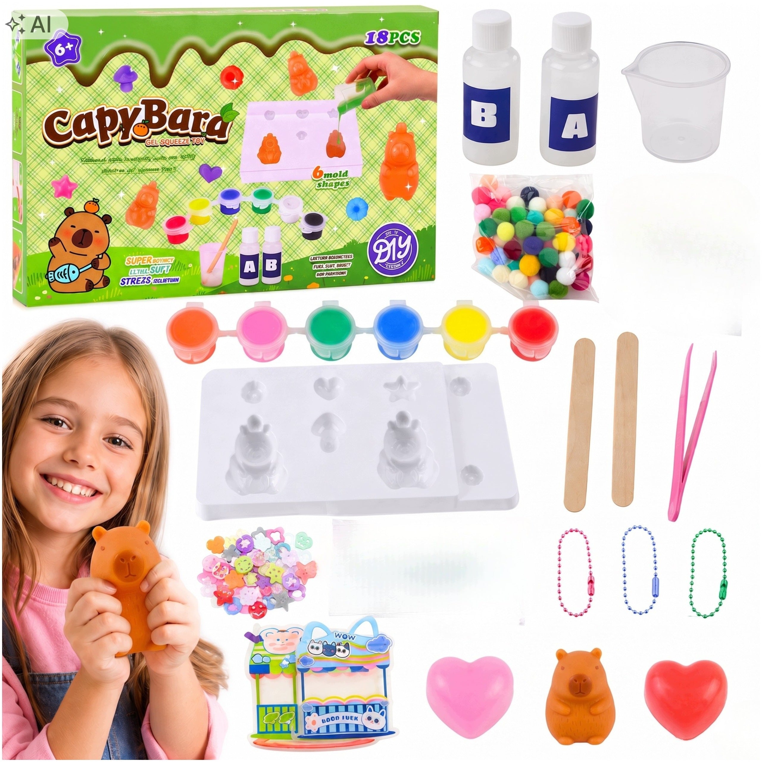 SQUISHY MAKING KIT SQUISHY TOY CAPYBARA DIY FOR KIDS