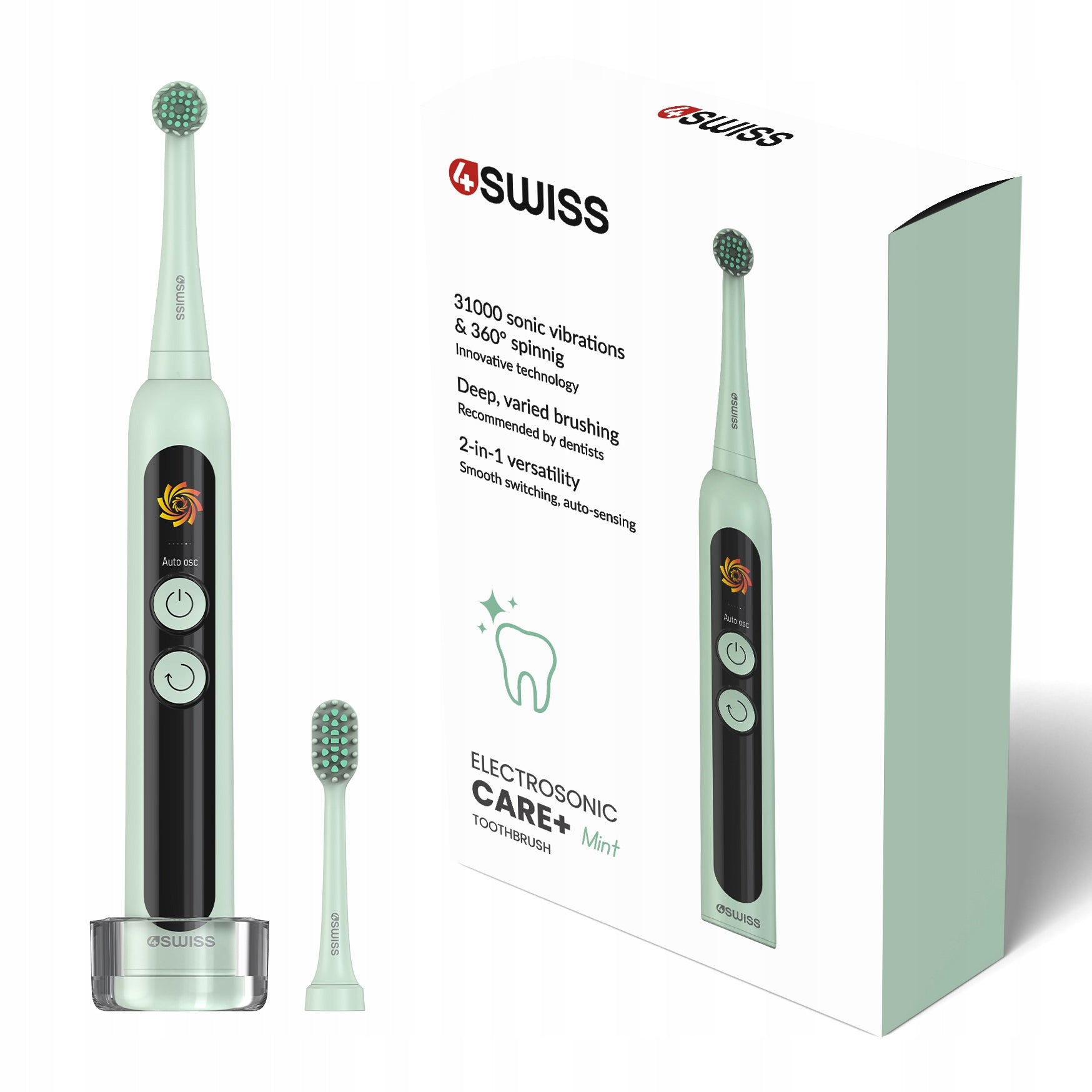 ST216 Electrosonic Care+ Mint sonic toothbrush 30h 12 timer modes Packaging status original