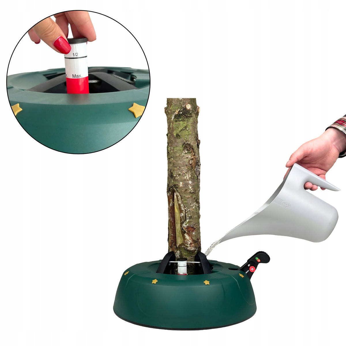 STABLE SELF-CLAMPING CHRISTMAS TREE STAND FOR A LIVE CHRISTMAS TREE HEIGHT UP TO 3 METERS Manufacturer code START 3.0D
