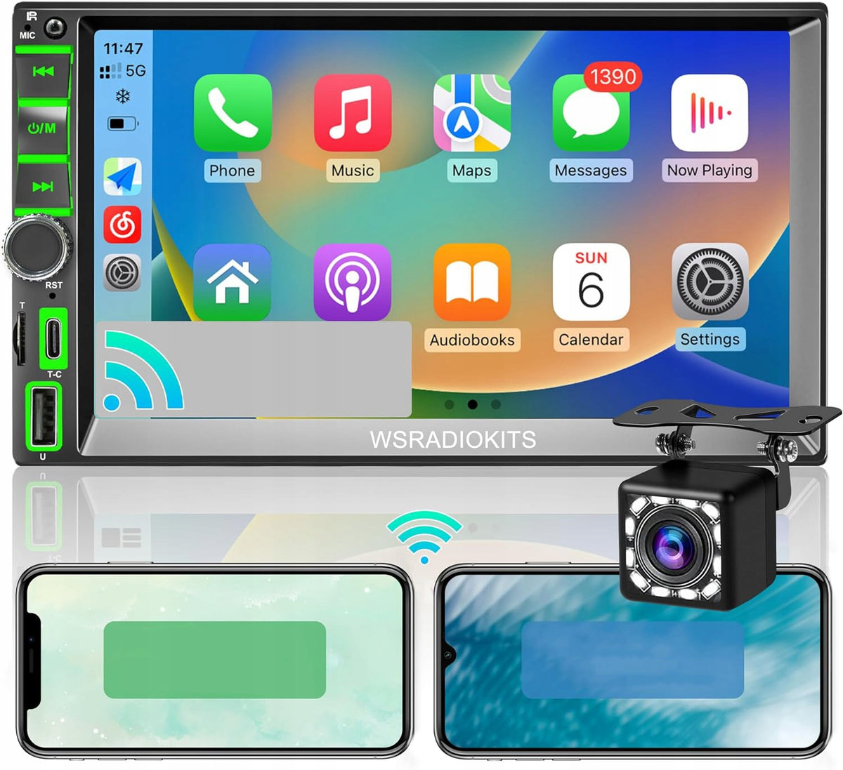 STACJA MULTIMEDIALNA RADIO MONITOR ANDROID AUTO GPS RGB KAMERA Carplay z254