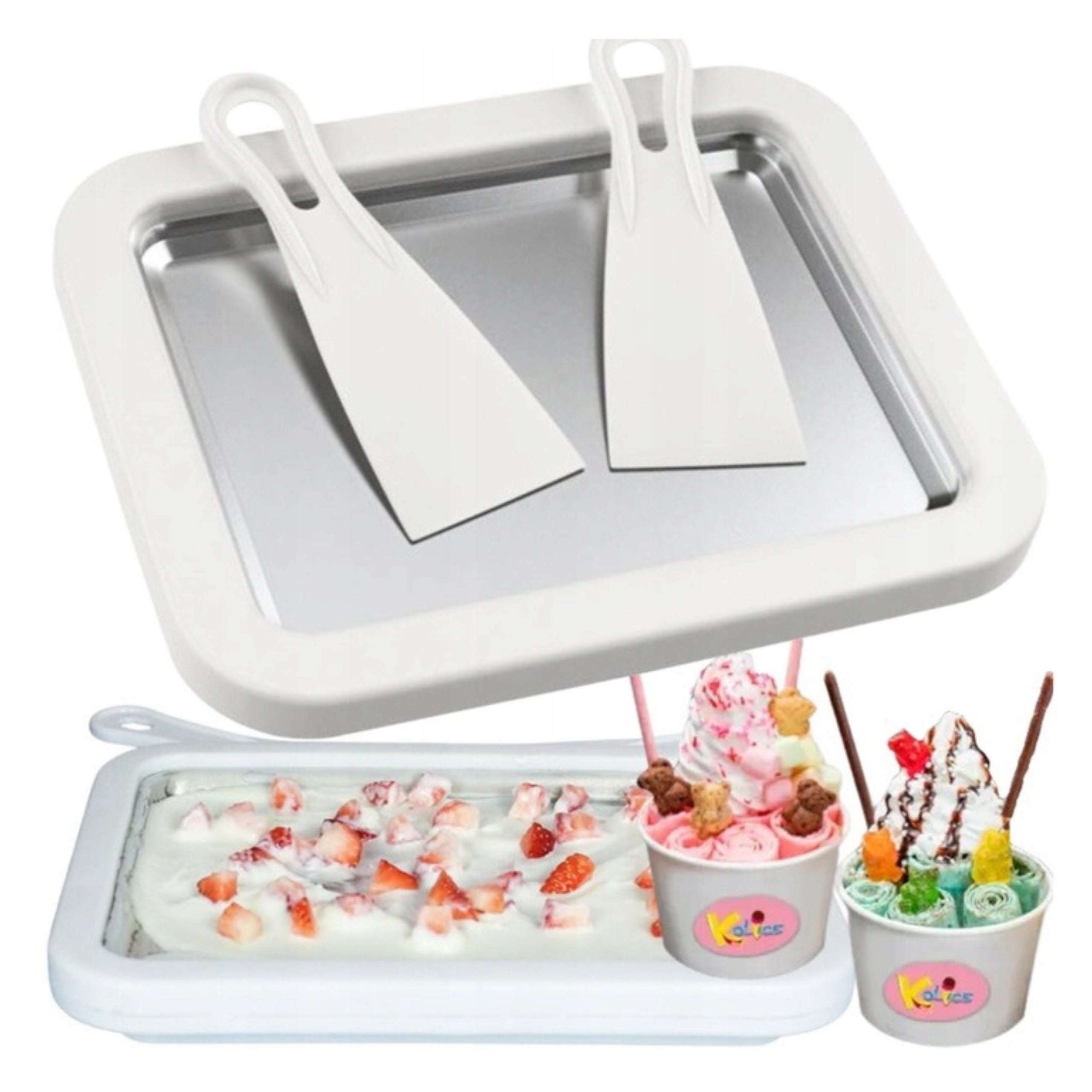 STAINLESS STEEL AND PLASTIC YOGURT ICE CREAM MACHINE THAI ICE CREAM