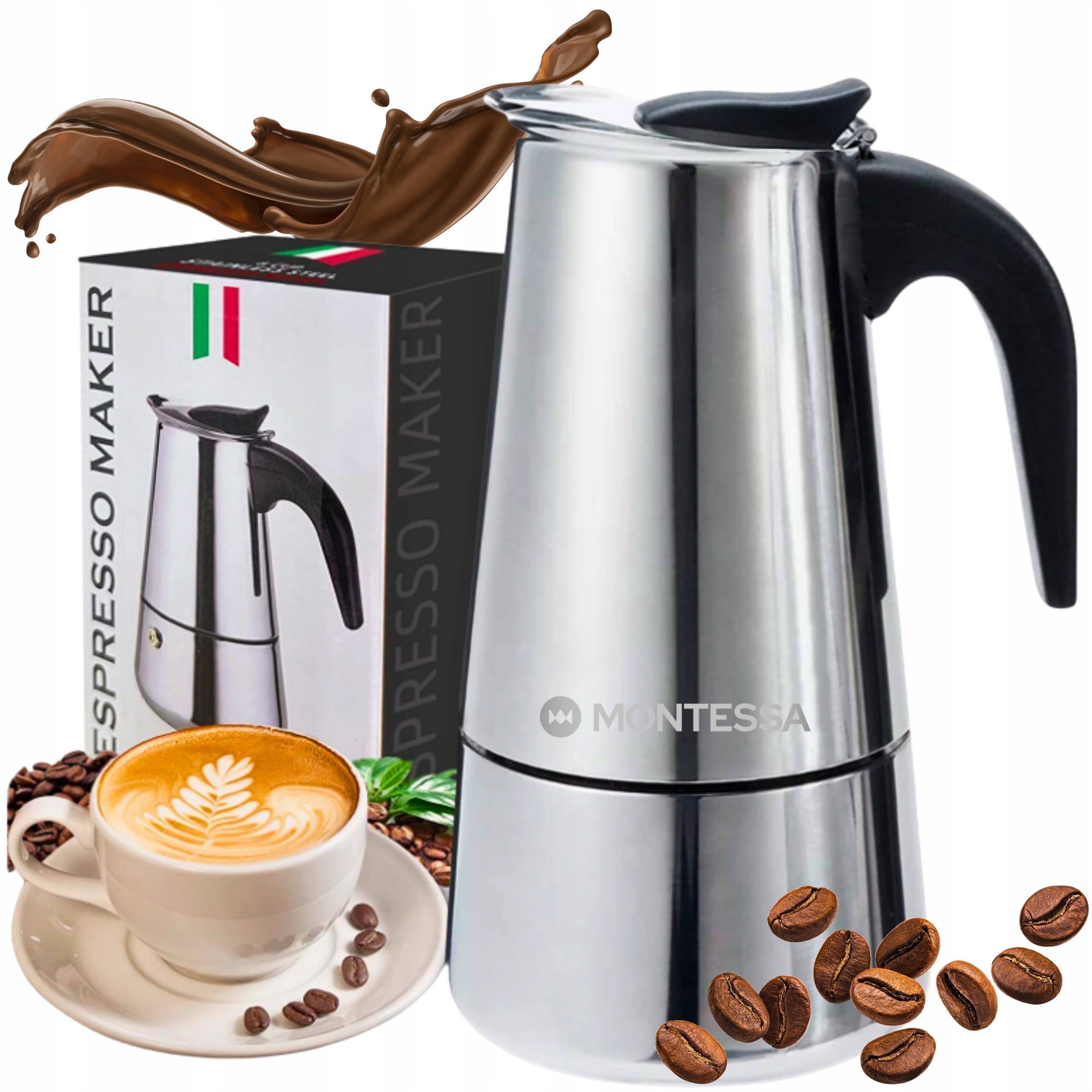 STAINLESS STEEL COFFEE MAKER 200ML MONTESSA