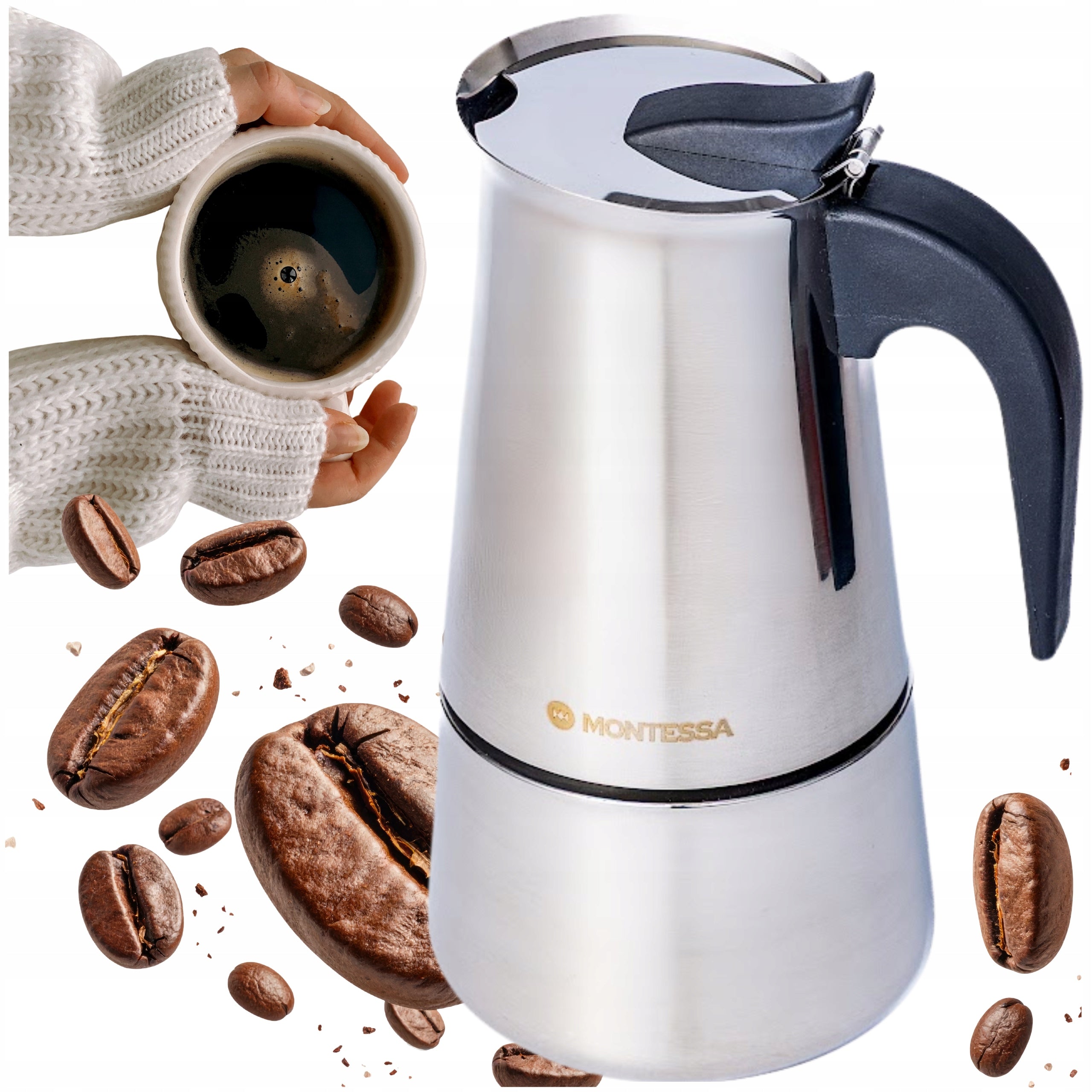 STAINLESS STEEL COFFEE MAKER 450ML MONTESSA
